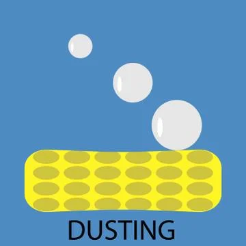 Dusting icon flat Stock Illustration