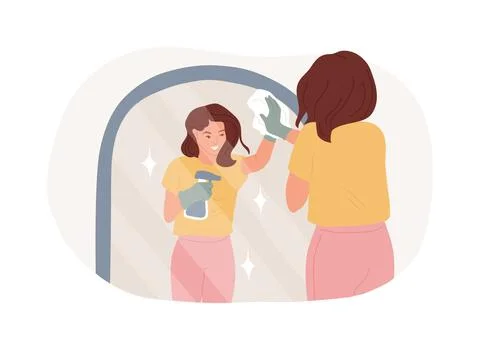 Dusting off isolated cartoon vector illustrations. Ilustración de archivo