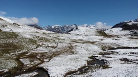 Dusting of snow in the mountains Stock Footage 290031654