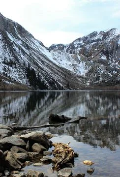 Dusting of Snow in the Mountains Stock Photos