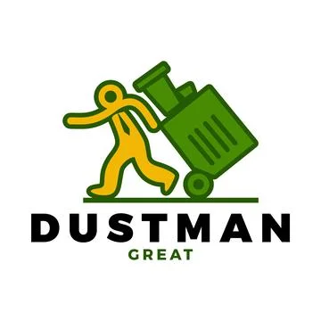 Dustman icon logo design template Stock Illustration