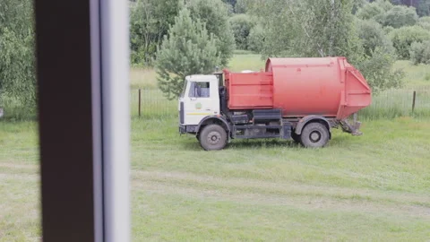 Dustman removes garbage Stock Footage 92052679