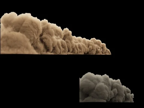 DustStorm Side view with aplha channel + sample files Stock Footage 81740685