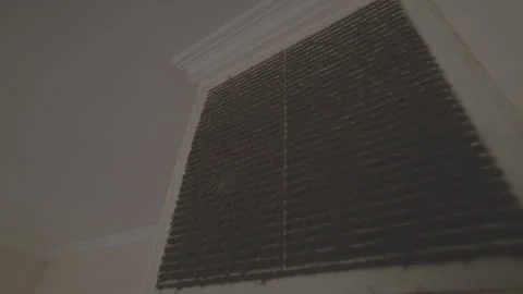 Dusty air vent on ceiling corner with visible dirt buildup Stock Footage 287935037