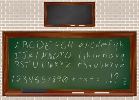 Dusty Chalkboard Stock Illustration