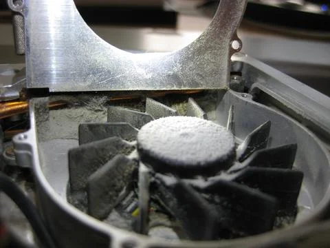 Dusty Computer Fan Close Up Stock Photos
