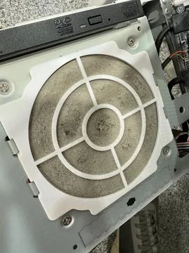Dusty Computer Fan Filter Close-Up Stock Photos
