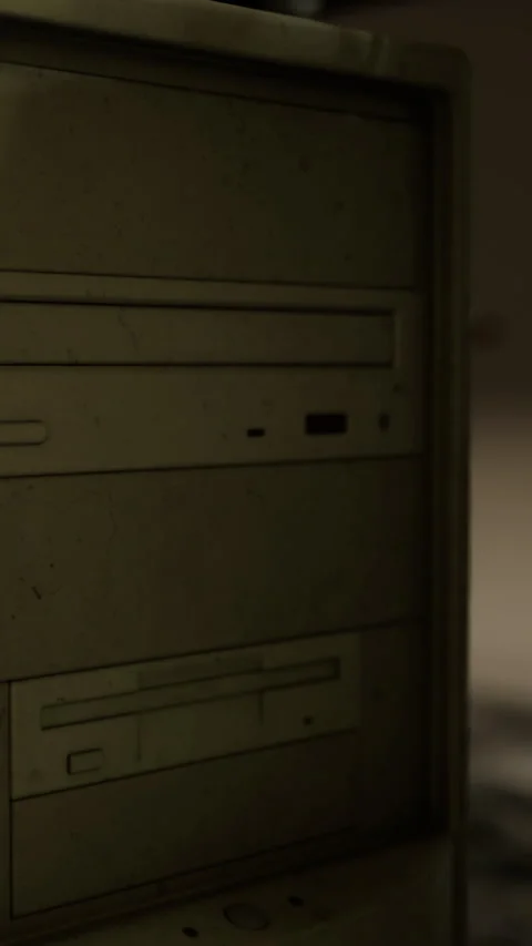 Dusty computer towers stand silent in an abandoned tech lab Stock Footage 320304152