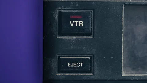 Dusty Control Panel with VTR and Eject Buttons Video stock 308459432