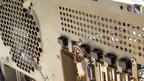 Dusty Desktop Computer Labors with a Rough Industrial Whir and Vibration Stock Footage 328917741