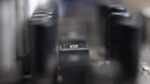 Dusty Electronic Components of Used Computer Motherboard, Macro Close Up Stock Footage 325769501