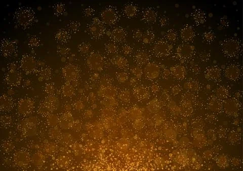 Dusty fire particles floating in the air background Stock Illustration