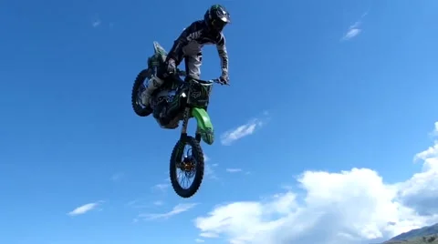 Dusty FMX backflip. Stock Footage 43483535