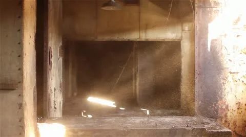 Dusty Hatch in an Abandoned Building Video stock 22243055