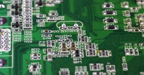 Dusty microcircuit close-up Stock Footage 79967242
