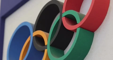 Dusty Olympic Games rings Stock Footage 327181446
