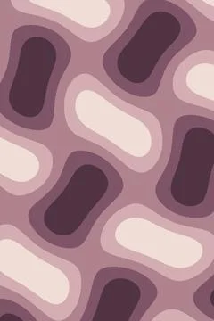 A dusty pink abstract pattern arranges soft organic contours in blush, crea.. イラスト素材