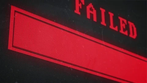 Dusty red failed computer loading or downloading video animation Stock Footage 80476767