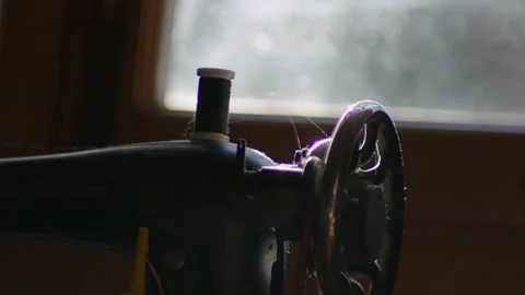 Dusty singer sewing machine Stock Footage 232959549