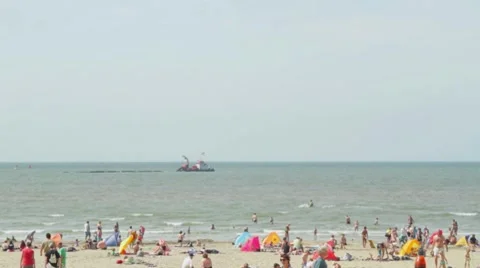 Dutch beach Stock-Footage 8645086