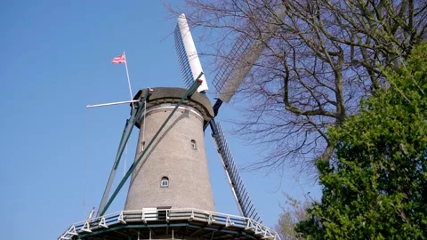 Dutch City Windmill Video stock 144106752
