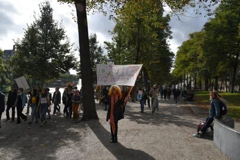 Dutch climate protestors Stock Photos