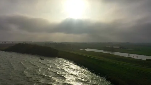 Dutch dike 1 Stock Footage 124639932