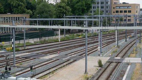 Dutch Double Decker Train arriving Видео 112361291
