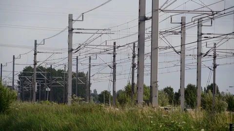 Dutch Double Decker train passing Stock-Footage 112360879
