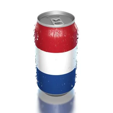 Dutch flag on beverage can Stock Illustration
