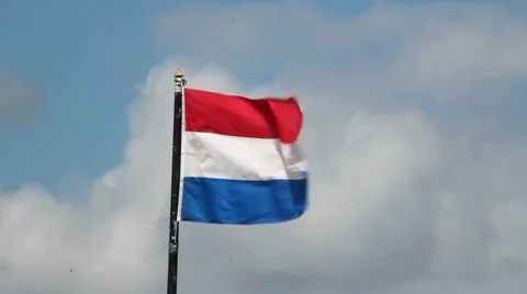 Dutch Flag Stock Footage 8540051