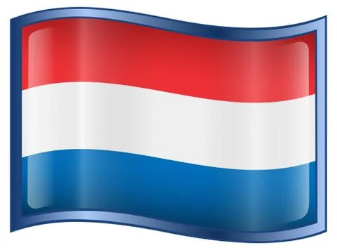 Dutch flag icon. Illustration