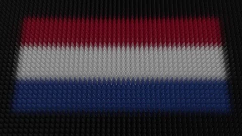 Dutch Flag Light Shining on Scrolling Bullets Video stock 274567169