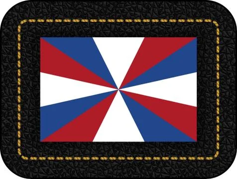Dutch Flag The Prinsengeus. Vector Icon on Black Leather Backdrop Stock Illustration
