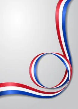 Dutch flag wavy background. Vector illustration. Stock Illustration