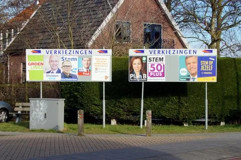 Dutch general election signs Stock Photos