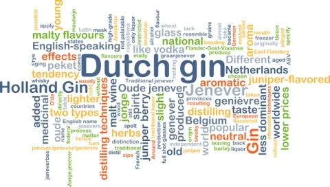 Dutch gin background concept Stock Illustration