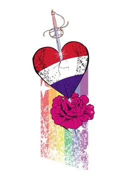 Dutch heart Illustrazione stock