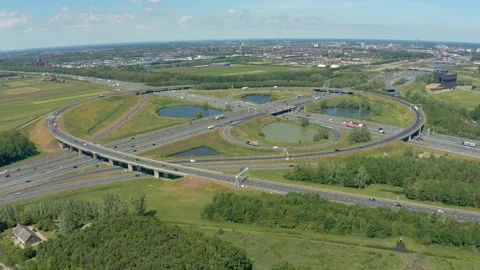 Dutch Highway Aerial007 Stock Footage 131966357