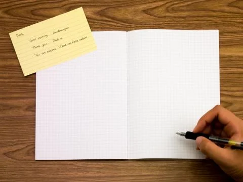Dutch; Learning New Language Writing Words on the Notebook Stock Photos