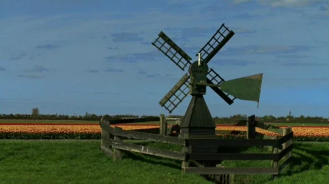 Dutch Mill Stock Footage 703111