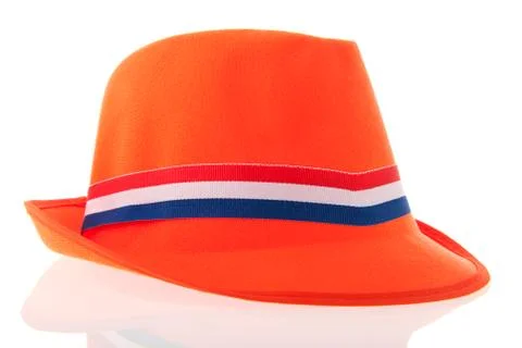 Dutch orange hat Stock Photos