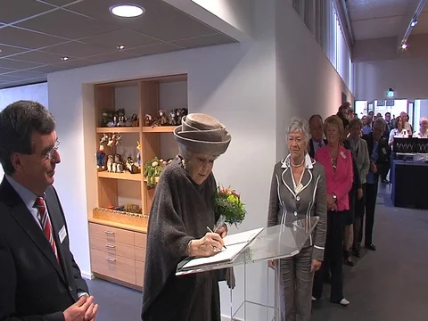Dutch Queen Beatrix at a work visit in 2012 in the Netherlands Stock Footage 106444843