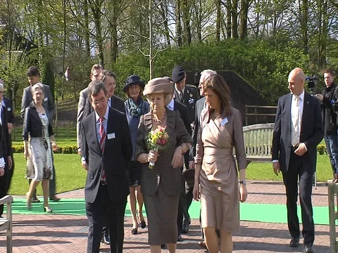 Dutch Queen Beatrix at a work visit in 2012 in the Netherlands Vídeo Stock 106444861
