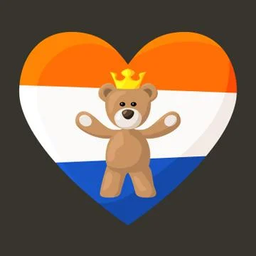 Dutch royal teddy bear Stock Illustration