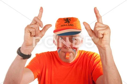 Dutch soccer fan Stock Photos