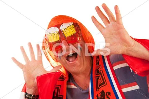Dutch soccer fan Stock Photos