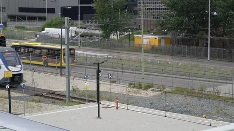 Dutch Sprinter Train arriving Видео 112361322
