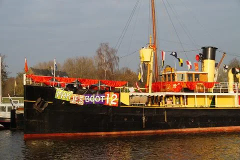 Dutch steamer Hydrograaf (also known as 'Pakjesboot 12') Stock Photos
