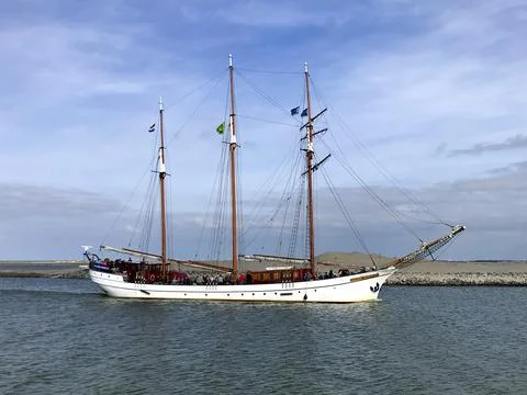 Dutch three masted ship Willem Barentsz Stock Photos